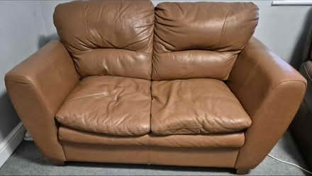 Photo of free Leather couch (2 seater) (Bedwell SG1) #1