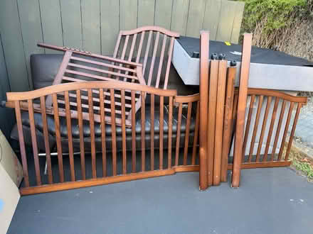 Photo of free Crib, full bed, or loveseat in box (Valencia Avenue, Sunnyvale) #1