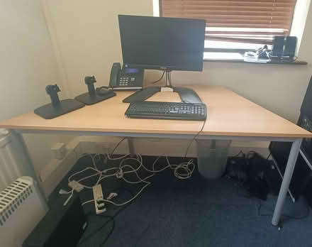 Photo of free Small corner office table (Huntingdon PE29) #1