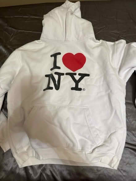 Photo of free White I ❤️ NY Hoodie (Clason Point Bronx NY) #1