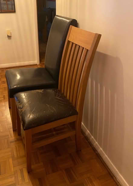 Photo of free Wooden dining chairs (Horsell GU21) #3