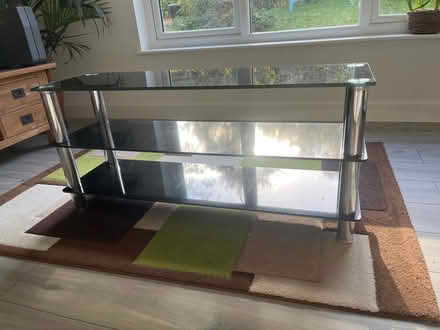 Photo of free Black glass tv table TN14 (Halstead TN14) #3