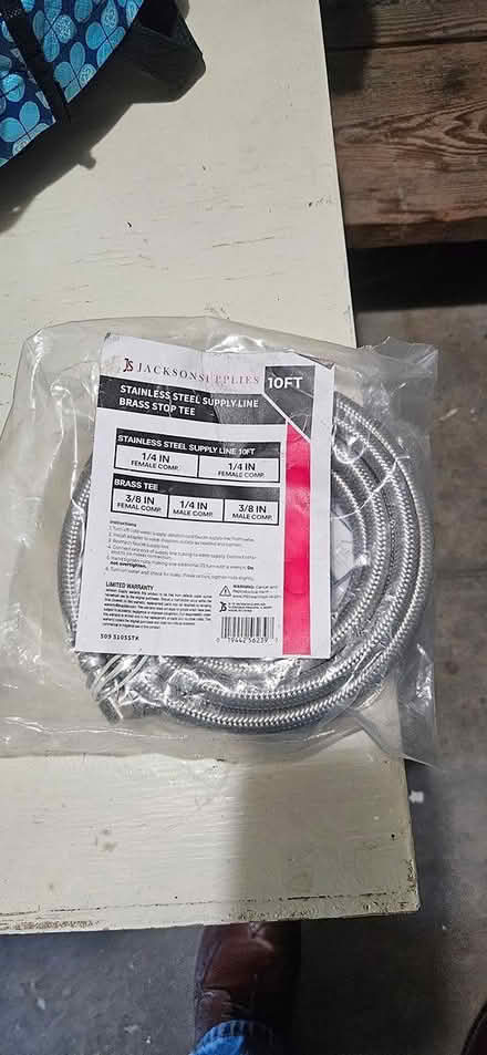 Photo of free Stainless 10 ft water supply line (Belmont - Sunnyslope Ave) #1