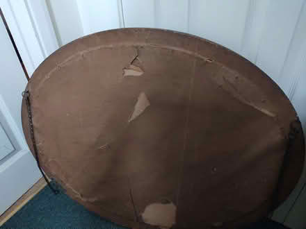Photo of free Vintage large mirror in dark wood oval frame (Tilekiln TN38) #4