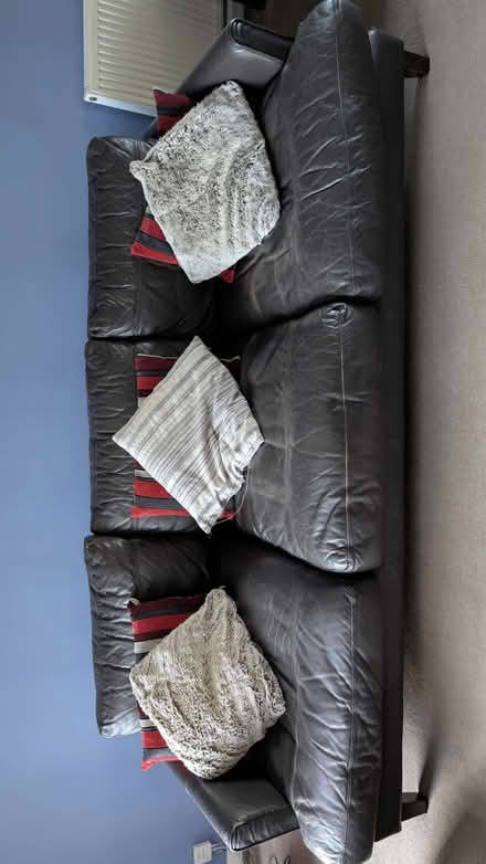 Photo of free 3 seater and 4 seater leather sofa (PA6) #4
