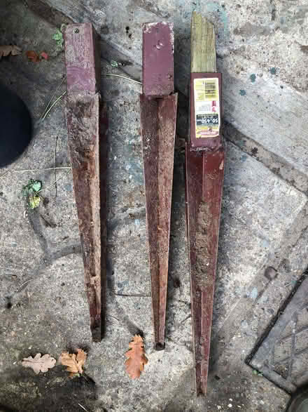 Photo of free 3 fence post spikes (Sprowston NR7) #1