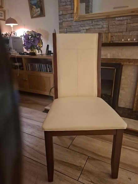 Photo of free 2 brown & cream kitchen chair (Greenpark clondalkin) #1