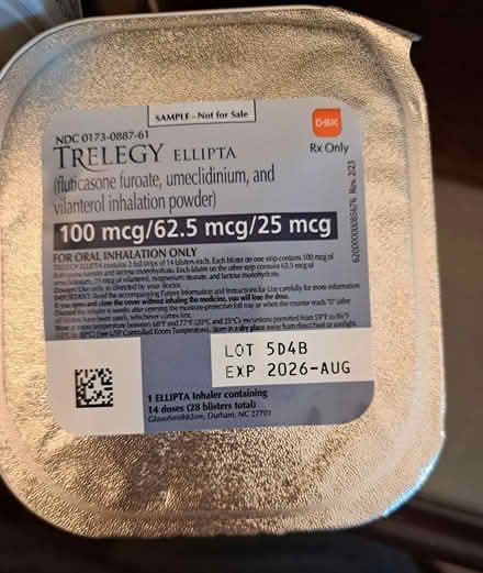 Photo of free Trelegy Ellipta inhaler NEW (Off Montevideo Dr., San Ramon) #2