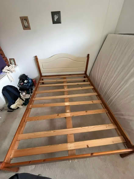 Photo of free Double bed frame solid wood (Woodseats S8) #1