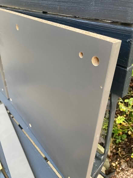Photo of free IKEA Pax wardrobe spare grey-painted chipboard pieces (Lenham ME17) #2