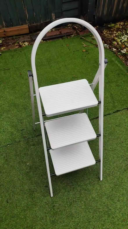 Photo of free 3 Step White Steel Folding Ladder (White City, W12) #2