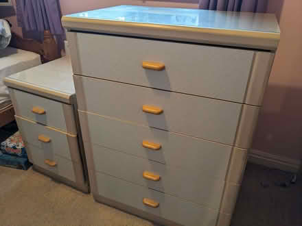 Photo of free Chest of drawers and bedside cabinet. (Burntwood CH5) #1