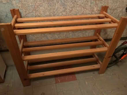 Photo of free Wooden shoe rack (Belsize Park NW3) #1