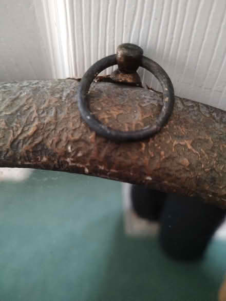 Photo of free Vintage large mirror in oval metal frame (Tilekiln TN38) #2