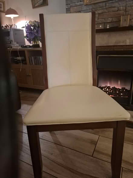 Photo of free 2 brown & cream kitchen chair (Greenpark clondalkin) #2