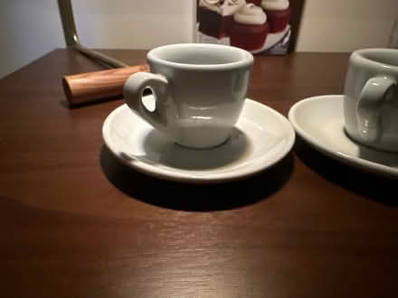 Photo of free two ceramic espresso cups saucers (Markham) #1