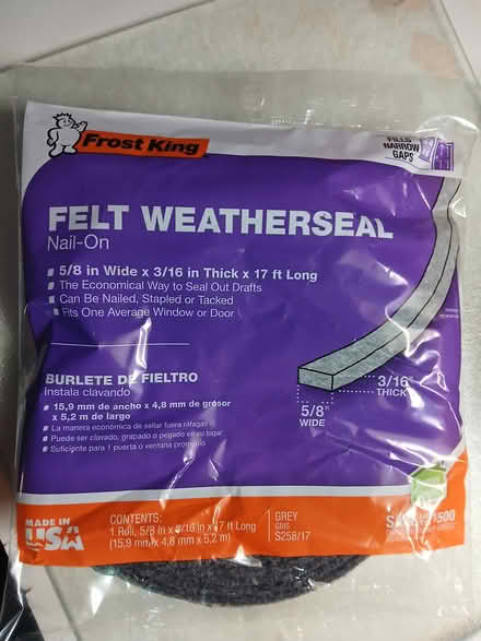 Photo of free Felt weatherseal (Woburn south) #1