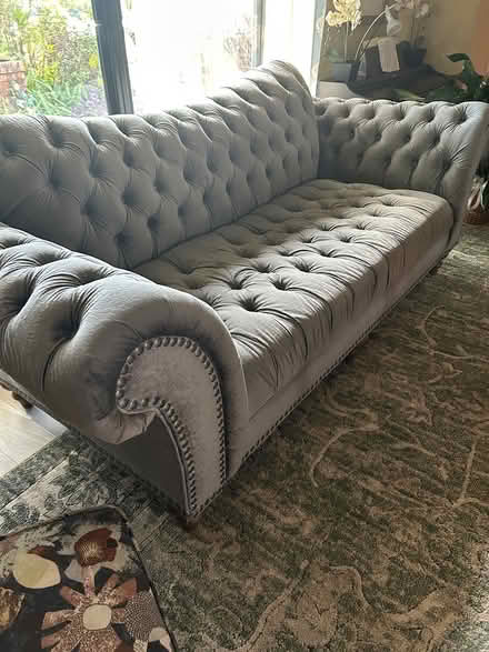 Photo of free Formal gray couch and coffee table (Southeast Sarasota) #1