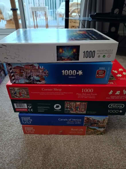 Photo of free 6 x 1000 piece jigsaws - various designs. (Mickleover DE3) #1