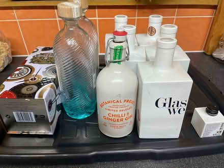 Photo of free Gin bottles and whisky tin (Broomhill G11) #1