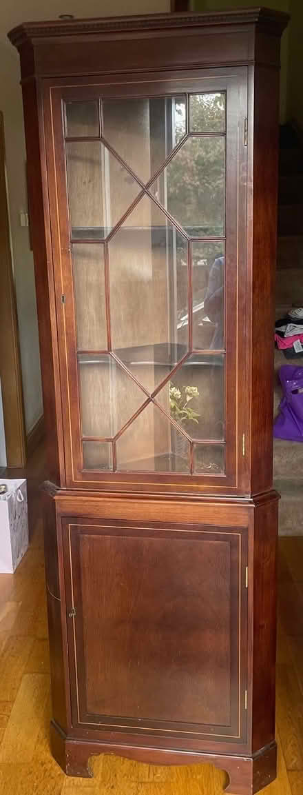 Photo of free Mahogany Corner Display cupboard (Upper Malone, Belfast, BT9) #2