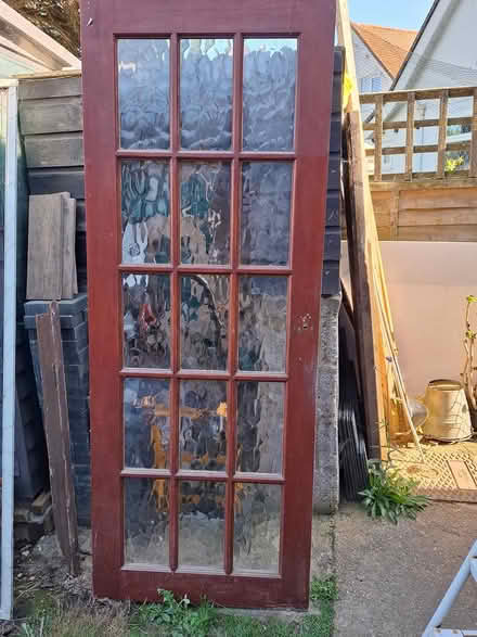 Photo of free 15 glass panel internal wood doors (East beach road, Po20) #1