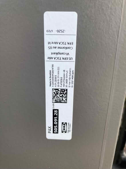 Photo of free IKEA Pax wardrobe spare grey-painted chipboard pieces (Lenham ME17) #3