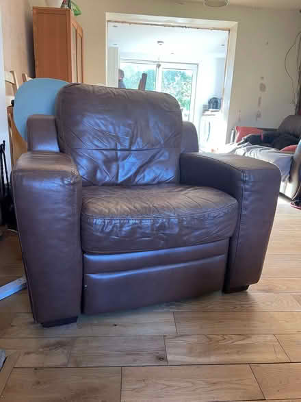 Photo of free Brown leather chair (Coal Aston S18) #3