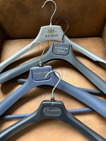 Photo of free 4 designer chunky clothes hangers (Fleetville AL1) #1