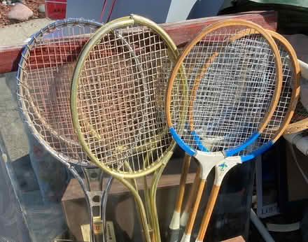 Photo of free Badminton rackets, car seat,etc (E Oakland- Maxwell Park) #3