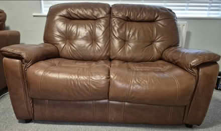 Photo of free Leather couch (Bedwell SG1) #1