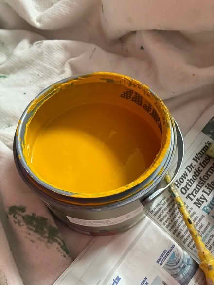 Photo of free Yellow bathroom/kitchen paint. Valspar (Presteigne LD8) #1