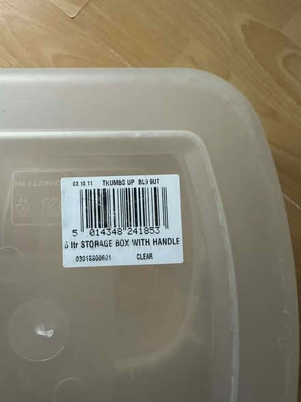 Photo of free 5 litre storage box (GU14) #1