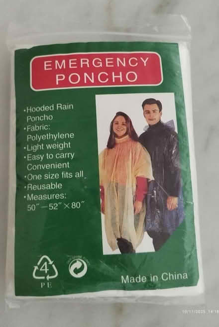 Photo of free Disposable poncho (Tpy) #1