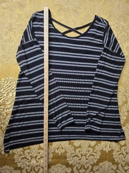 Photo of free B&W Striped Long Sleeve Shirt (Med) (West 7th) #3