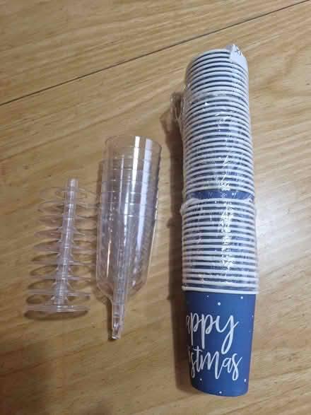 Photo of free Paper cups and plastic wine glasses (Belper) #1