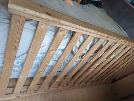 Photo of free Solid pine single bed & mattress (Burnham SL1) #2
