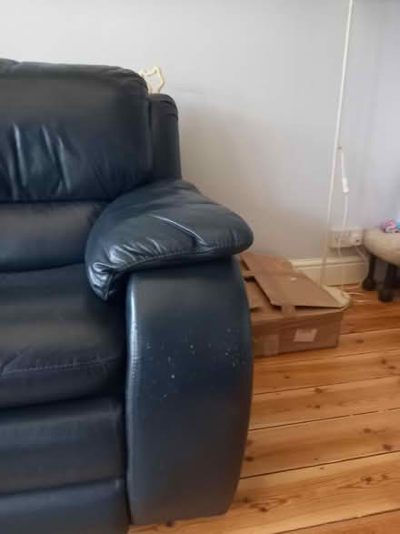 Photo of free 2 x 2 seater leather recliner sofas (Loughton, IG10 3DN) #2