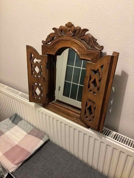 Photo of free Vintage hardwood Mirror (Hampden Park BN22) #3