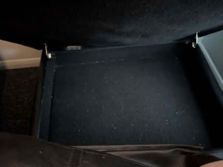 Photo of free Black leather armchair and black leather ottoman footstool (Halesworth IP19) #4