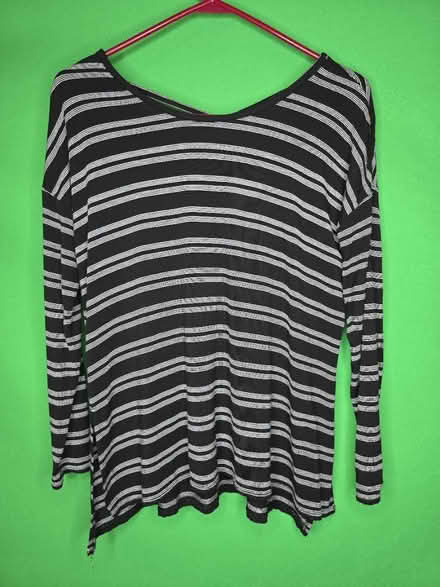 Photo of free B&W Striped Long Sleeve Shirt (Med) (West 7th) #1