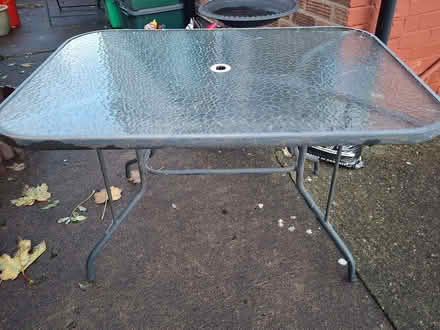 Photo of free Garden table and parasol (Sainsburys GL52) #1