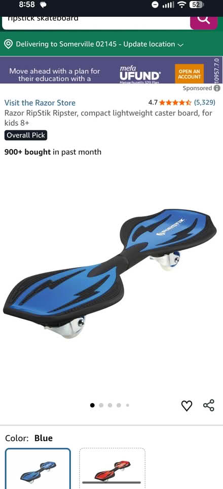 Photo of free Ripstick skateboard (East Somerville) #1