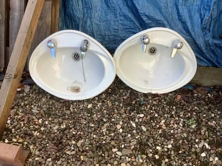 Photo of free 2 white enamel hand sinks (Montrose DD10) #1