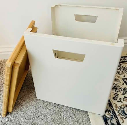 Photo of free Wood & white metal storage cube (Hanwell W7) #3