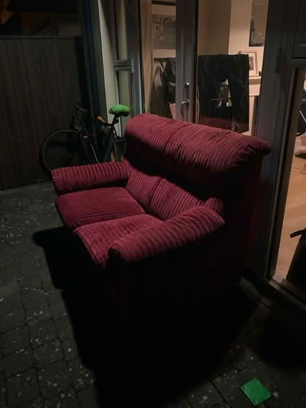 Photo of free Wine 2 seater sofa (Kimmage) #2