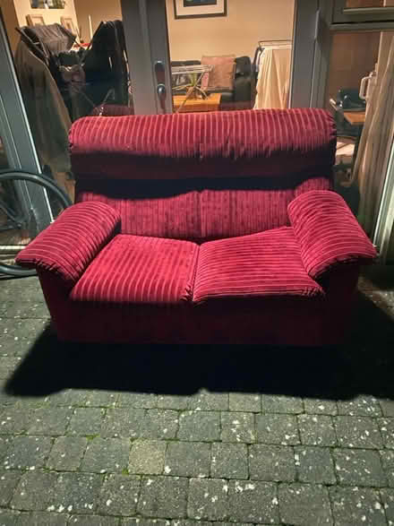 Photo of free Wine 2 seater sofa (Kimmage) #1