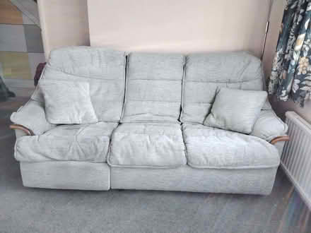 Photo of free 3-seater sofa and arm chair (Yateley GU46) #1