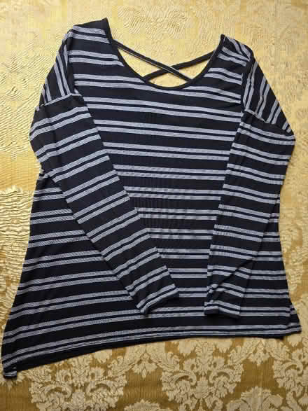 Photo of free B&W Striped Long Sleeve Shirt (Med) (West 7th) #2