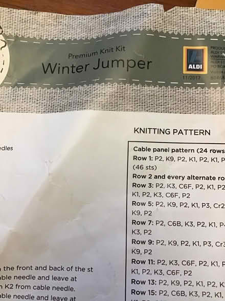 Photo of free Cable knit jumper kit (Essex Road N1) #4